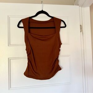 Shein Brown Sleeveless Top